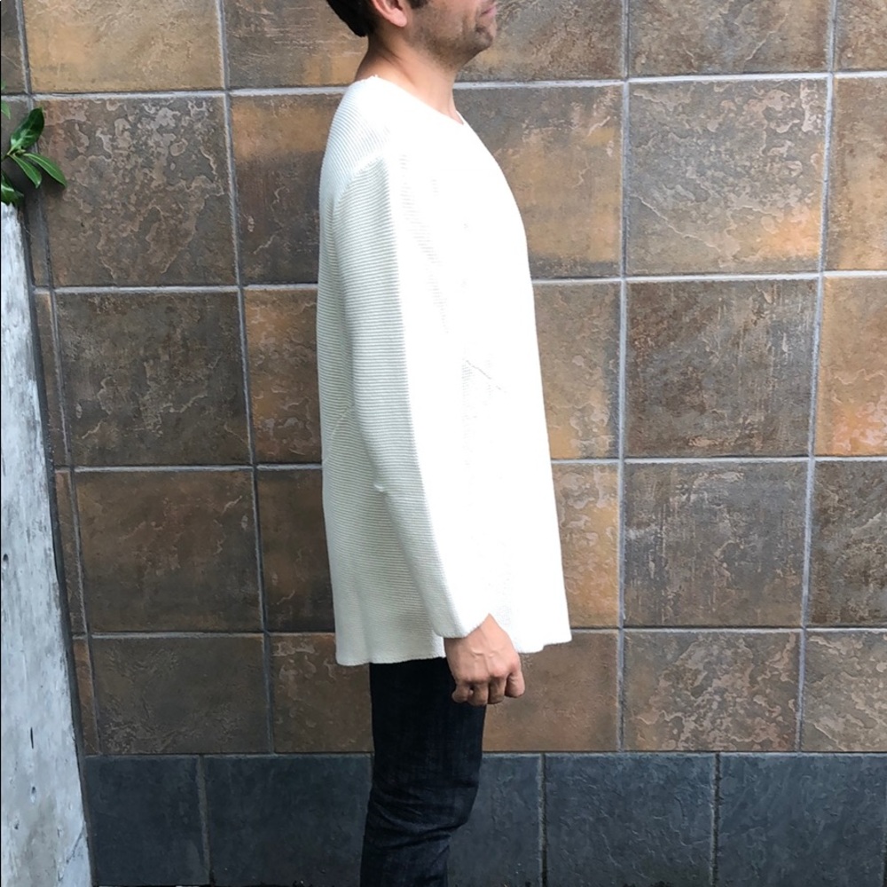Men’s Cream Unknown New York Asymmetrical Sweater - Picture 3 of 8